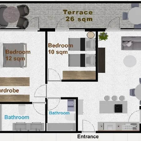 Apartment Jade Luxury In A Brand New Exclusive Complex With Mountain And Seaview, 100 Metres From Beach, Free Private Parking *